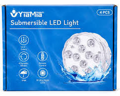 luz LED sumergible multicolor con control remoto