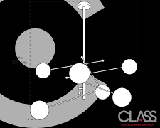 Lámpara Colgante Moderna de Techo Tipo Sputnik Kaisite KST-8006 – Diseño Contemporáneo | Decoración de Interiores