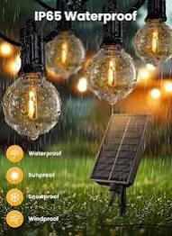 Brightown Solar G40 Patio String Lights (Modelo GY-S-C50) es un set de luces decorativas de alta calidad para exteriores