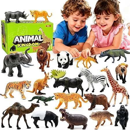 figuras de juguete de la marca ThinkBay de la línea Animal World (ANIMALES DE LA SELVA )