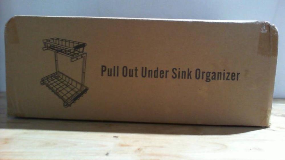 organizador deslizable para debajo del fregadero de 2 niveles