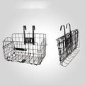 cesta metálica plegable de alambre negro para bicicleta ( articulo viene como se muestra en la segunda imagen )