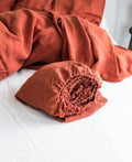 funda redonda terracota, coral oscuro o rojo ladrillo (contiene 8 piezas articulo viene como se muestra en la segunda imagen )