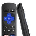 dos controles remotos de repuesto idénticos compatibles con televisores inteligentes que integran el sistema Roku TV