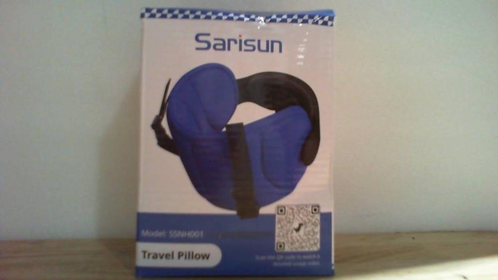Almohada de viaje ergonómica con antifaz integrado de la marca Sarisun