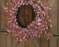 corona decorativa artesanal de flores de forsitia artificiales (Artificial Forsythia Floral Wreath)