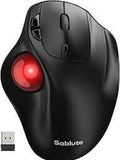 SABLUTE MAM2 Ergonomic Trackball Mouse. con cable usb a c y usb suelto.