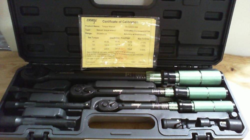 USADO juego de 3 llaves dinamométricas (torquímetros) de clic marca DISEN