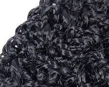 Peluca curly negra.