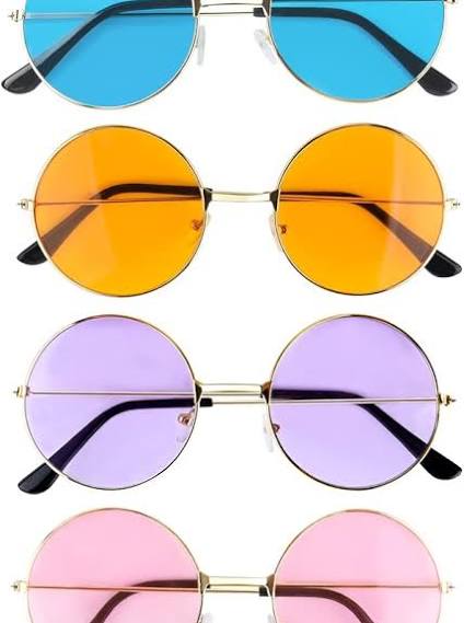 gafas de sol redondas de estilo retro, vintage o hippie ( articulo viene como se muestra en la imagen 2 contiene 36 unidades