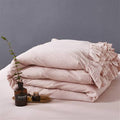 juego de ropa de cama   tono rosado ( VIENEN 5 PIEZAS ) viene como se muestra en la imagen 2