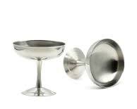 Juego de 6 Copas de Postre / Helado de Acero Inoxidable con Pie Alto,