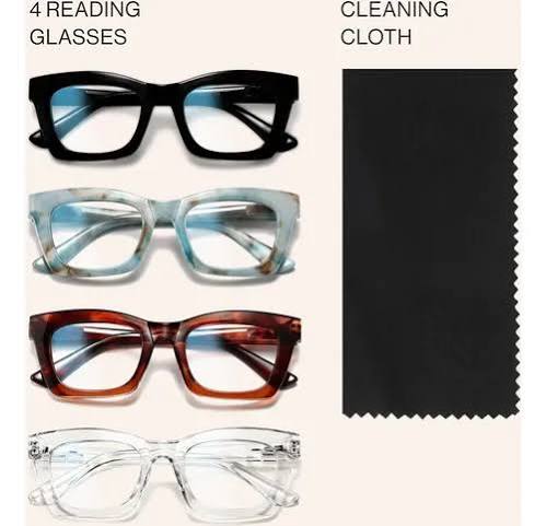 paquete de 4 lentes de lectura (pregraduados) con dioptría +2.50