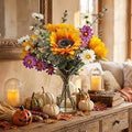 kit (girasoles amarillos, rosas de espuma rosa, mariposas y empaques decorativos): ( ARTICULO VIENE COMO SE MUESTRA EN LA SEGUNDA IMAGEN )