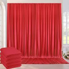 cortinas de poliéster para fondos de eventos rojo profundo