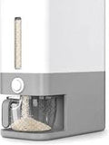 dispensador y contenedor de arroz y granos grandes con taza medidora incluida ( ARTICULO VIENE COMO SE MUESTRA EN LA FOTO 2-3