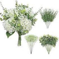 juego de follaje y flores artificiales decorativas 3 sets