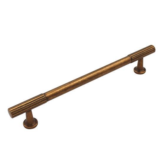 Jaladera o manija metálica para muebles, gavetas y clósets, diseñada con un estilo europeo moderno color bronce PACK DE 10