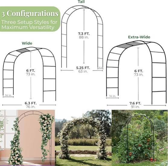 Arco de Metal para Decoración de Eventos y Jardín Adorox (Metal Arch / Garden Arbor