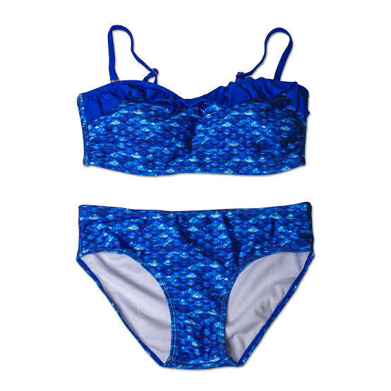 MODELO REAL ES DISTINTO AL DE REFERENCIA. traje de baño de dos piezas (bikini) para mujer en color azul rey TALLA M
