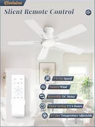 Ventilador de techo moderno de perfil bajo con motor DC