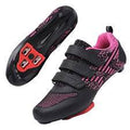 Zapatillas de Ciclismo talla 37  Indoor Unisex Compatibles con Peloton y Shimano SPD | 3 Correas | Calas Delta Preinstaladas | Rosa/Negro Talla 4.5