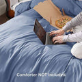 Juego de Funda Nórdica (Duvet Cover Set) de la marca Bedsure, el cual utiliza su tecnología textil texturizada y ultrasuave denominada GentleSoft tech. articulo viene como se muestra en la segunda imagen solo trae  una pieza