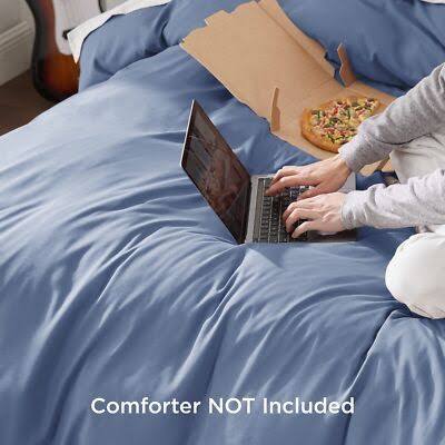Juego de Funda Nórdica (Duvet Cover Set) de la marca Bedsure, el cual utiliza su tecnología textil texturizada y ultrasuave denominada GentleSoft tech. articulo viene como se muestra en la segunda imagen solo trae  una pieza