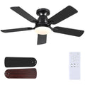 ventilador de techo moderno de 52 pulgadas con luz LED integrada y control remoto ARTICULO VIENE COMO SE MUESTRA EN LA FOTO 2-3-4 ASPAS EN COLOR NEGRA