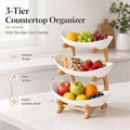 (MADERA CON LEVES FISURAS) frutero de 3 niveles con cuencos ovales (3 Tier Oval Bowl Set - Edición PLUS) de la marca Seven Sparta