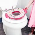 asiento entrenador acolchado para inodoro infantil, específicamente el modelo "Loving Life" de Disney Princess .ARTICULO VIENE COMO SE MUESTRA EN LA IMAGEN 2