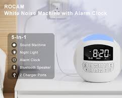 máquina de ruido blanco y reloj despertador digital de la marca Rohent