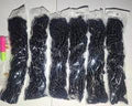 Kit de extensiones de cabello sintético rizado con 8 paquetes y pinza
