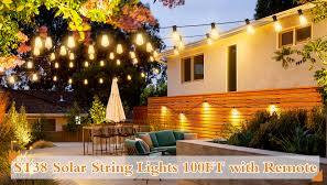 Guirnalda de luces LED con bombillas ST38 estilo Edison para exteriores