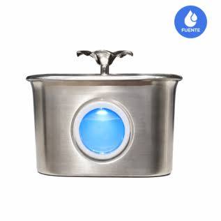 USADA fuente de agua automática para mascotas (perros pequeños y gatos) color plata.