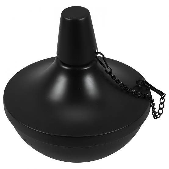cabezal o contenedor de COMBUSTIBLE una antorcha metálica de jardín ARTICULO VIENE COMO SE MUESTRA EN LA SEGUNDA IMAGEN ( ARTICULO TRAE 29 PIEZAS EN UNA LAMPARA VIENE SUELTA UNA CAMPANA PEQUENA ESTA  SUELTA COMO SE OBSERVA EN LA TERCERA IMAGEN