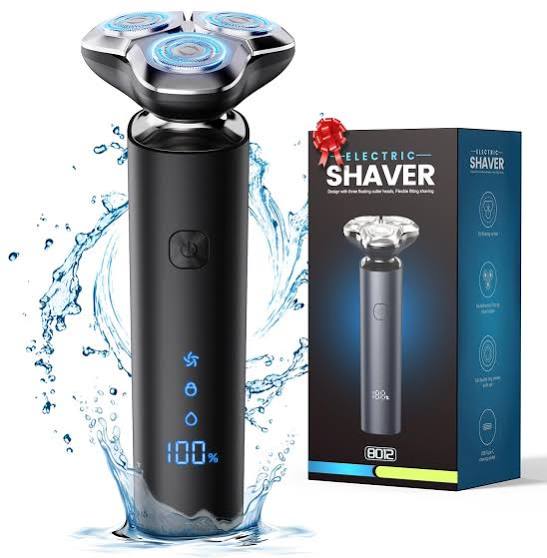 afeitadora eléctrica rotativa recargable para hombres, modelo 8012 (marca genérica / Eboboin)