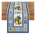 camino de mesa (o paño de cocina decorativo) de estilo mediterráneo / mayólica italiana, articulo viene como se muestra en la imagen 2