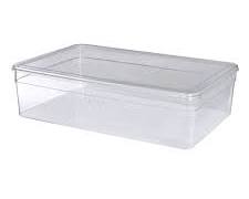 set de organizadores de plástico transparente con tapa (estilo acrílico)
