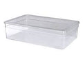 set de organizadores de plástico transparente con tapa (estilo acrílico)