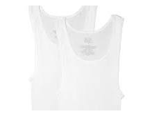 camiseta básica de tirantes blanca (estilo tank top o camisola interior). ( ARTICULO VIENE COMO SE MUESTRA EN LA SEGUNDA IMAGEN ) CANTIDAD  6 UNIDADES