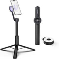 Magnetic Selfie Stick Tripod (Trípode y Palo Selfie Magnético), diseñado con un soporte circular compatible con la tecnología MagSafe de iPhone y anillos magnéticos adhesivos para teléfonos Android ( ARTICULO VIENE COMO SE MUESTRA EN LA SEGUNDA IMAGEN )