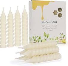 INCOMPLETO FALTAN 3 VELAS-  velas cónicas espirales de cera de abeja 100% pura de la marca ENCANLIGHT