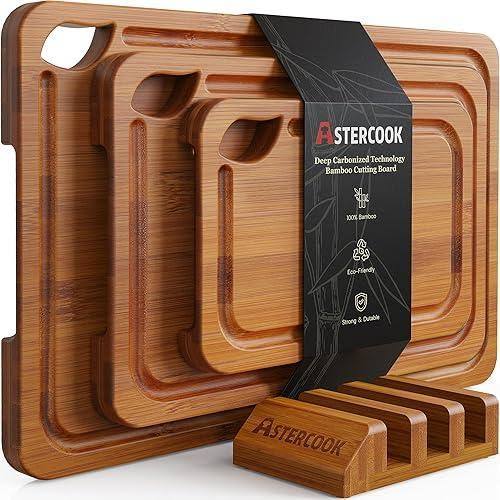 juego de tablas de cortar de bambú de la marca Astercook