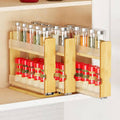 organizador de especias extraíble de bambú (Bamboo Spice Holder / Pull Out Spice Rack Organizer)