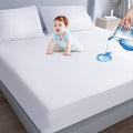 Paquete de 2 protectores de colchón individuales impermeables con bolsillo profundo, funda de colchón suave y transpirable, funda de cama impermeable ajustada e insonorizada que se estira hasta 48 cm (19") #7174
