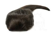 Peluca / Postizo de Cabello de Fibra Sintética en Color Castaño Oscuro / Marrón.