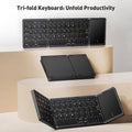 Teclado Inalámbrico Plegable con Touchpad (Modelo B089T).( ARTICULO VIENE COMO SE MUESTRA EN LA IMAGEN 2 Y 3
