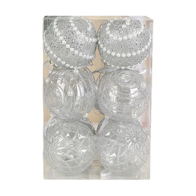 SPOORYYO 12 bolas navideñas irrompibles - Oro rosa, blanco, rojo, plateado, beige, azul - Adornos de PET duraderos para la decoración del árbol - Regalo navideño perfecto - 7.87 x 5.35 pulgadas
