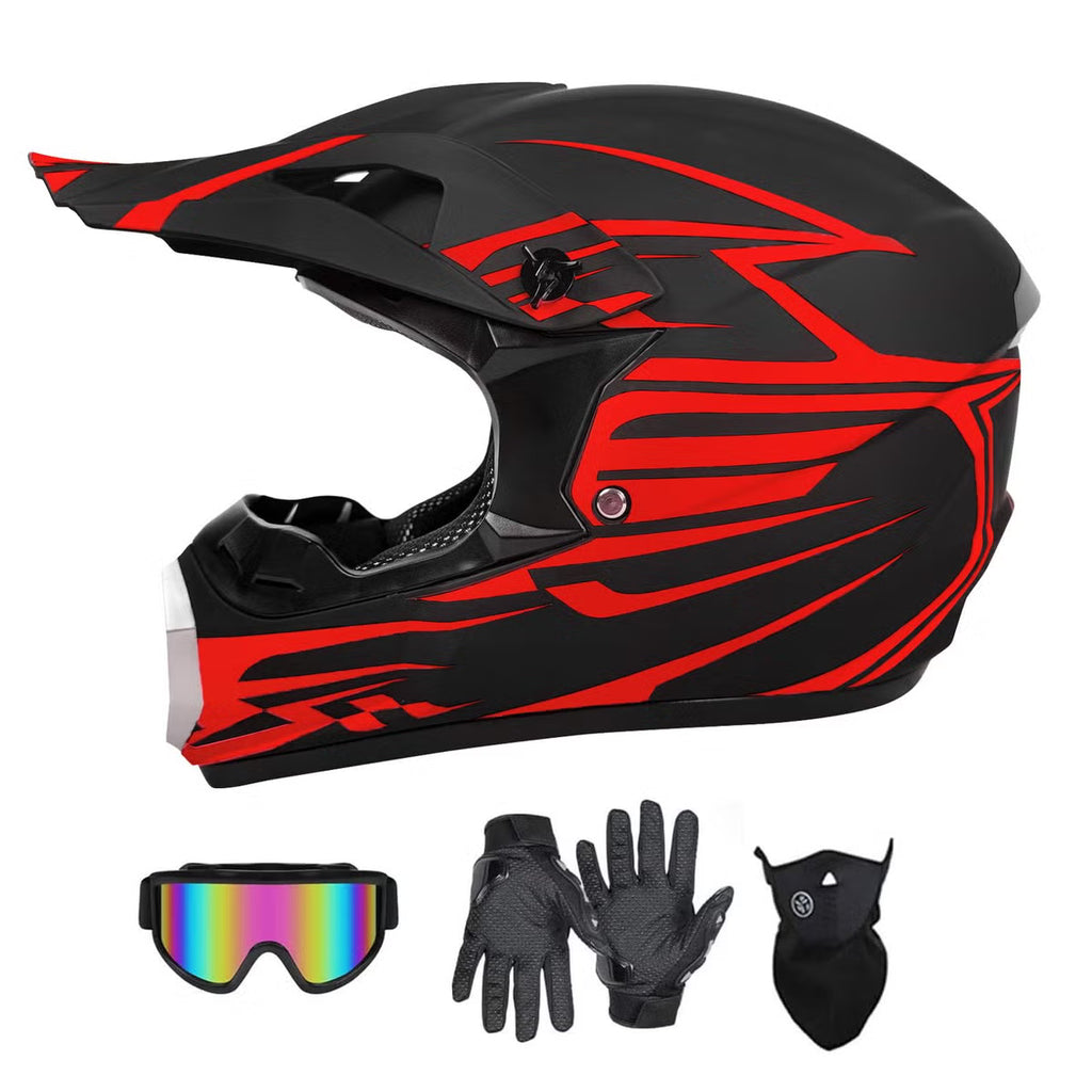 Casco integral de motocross para niños - Casco ligero para jóvenes de ATV/moto